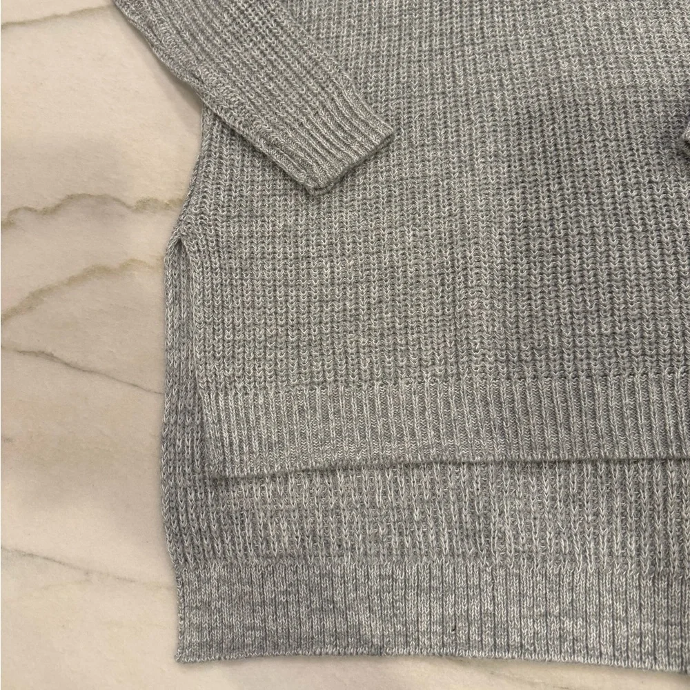 BP Nordstrom Sweater Tunic Size XS Gray Marled Crew Neck Knit Pullover NWT